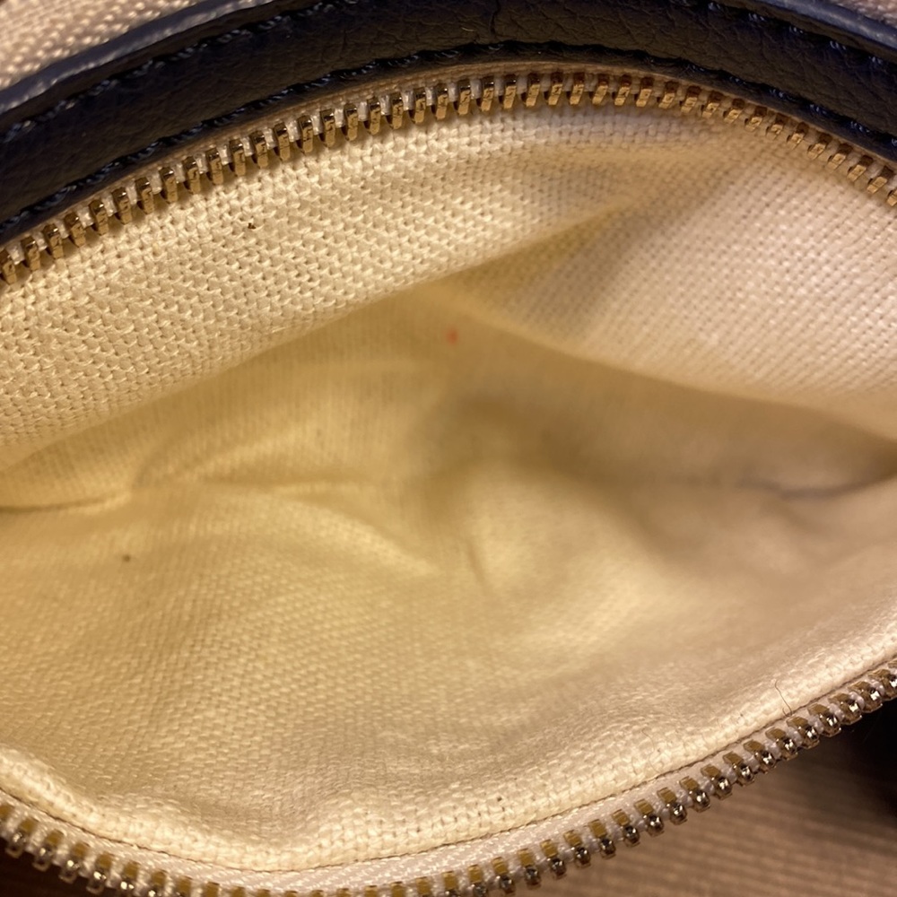Spartina almost NEW leather/linen wristlet w/removable leash - Picture 12 of 16